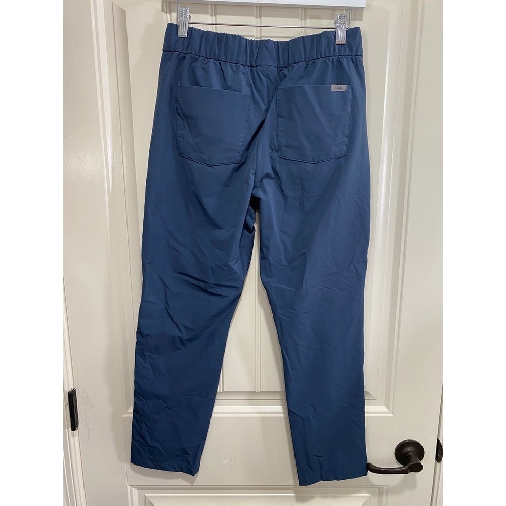 Figs Pro Womens Pants Size Small/Petite Cargo Zip Blue Healthcare Nurse Workwear - Picture 2 of 8